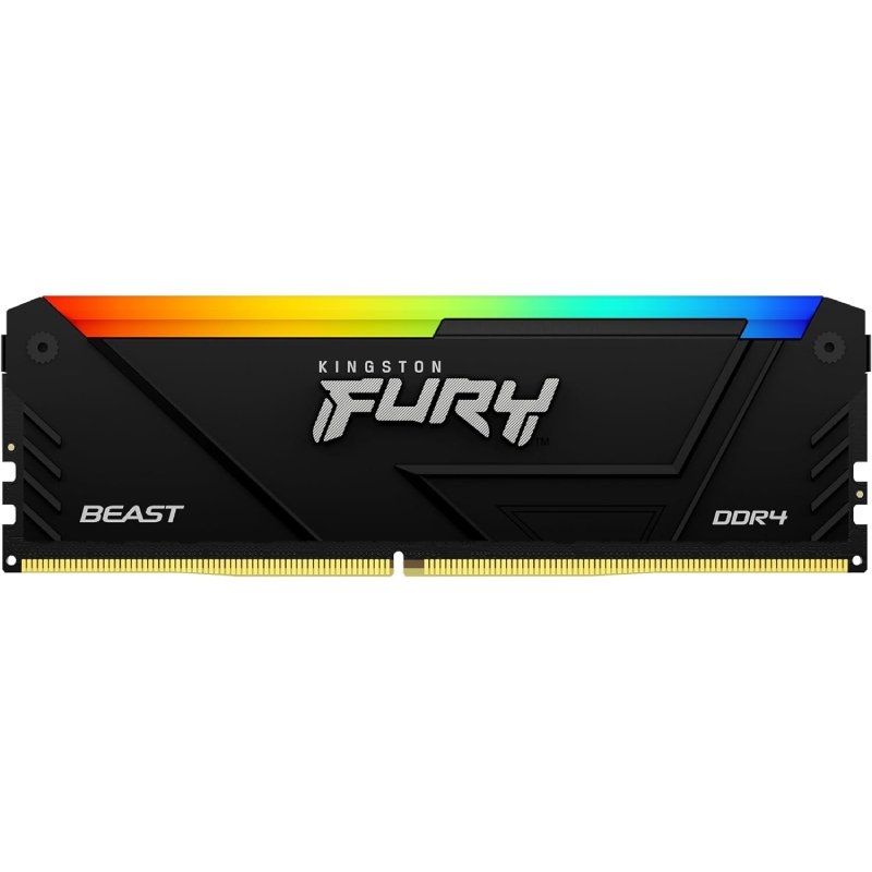 Memoria RAM Kingston FURY Beast RGB 16GB/ DDR4/ 3200MHz/ 1.35V/ CL16/ DIMM - Ítem