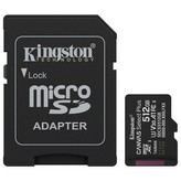 Tarjeta de Memoria Kingston CANVAS Select Plus 512GB microSD XC con Adaptador/ Clase 10/ 150MBs