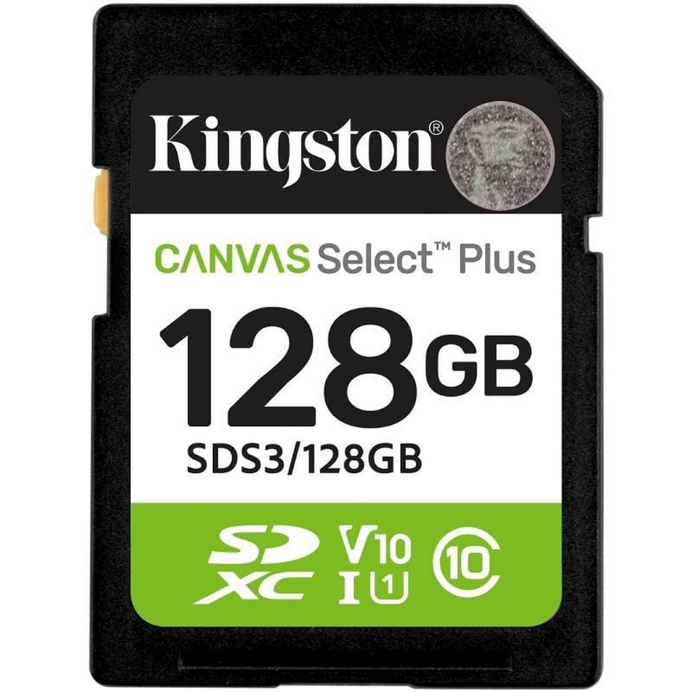 Tarjeta de Memoria Kingston CANVAS Select Plus 128GB SD XC/ Clase 10/ 150MBs