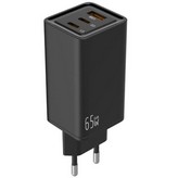 Cargador Universal Leotec LECSPH65W3K/ 2xUSB Tipo-C/ 1xUSB/ 65W