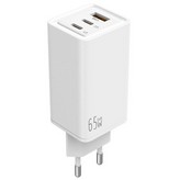 Cargador de Pared Leotec LECSPH65W3W/ 2xUSB Tipo-C/ 1xUSB/ 65W