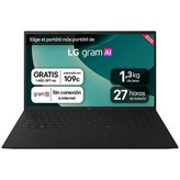 Portátil LG Gram 15ZD80T-G.AX55B Ryzen AI 5-340/ 16GB/ 512GB SSD/ 15.6'/ Sin Sistema Operativo