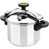 Olla a Presión Monix Classica M530002/ Ø22cm/ 6L/ Acero Inoxidable/ Apta para Inducción