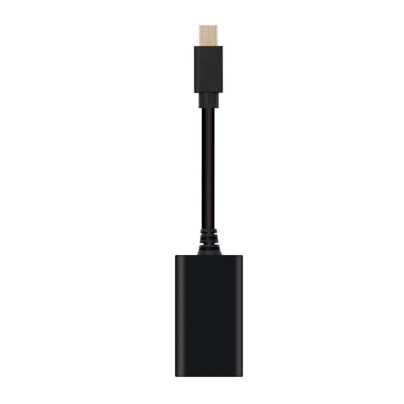 Cable Conversor Nanocable 10.16.0102/ Mini DisplayPort Macho - HDMI Hembra/ 15cm/ Negro