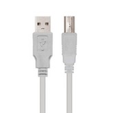 Cable USB 2.0 Impresora Nanocable 10.01.0102/ USB Tipo-B Macho - USB Macho/ 1m/ Beige