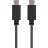 Cable USB 2.0 Tipo-C Nanocable 10.01.2301/ USB Tipo-C Macho - USB Tipo-C Macho/ 1m/ Negro