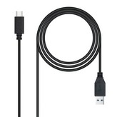 Cable USB 3.1 Nanocable 10.01.4002/ USB Tipo-C Macho - USB Macho/ 2m/ Negro