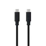 Cable USB 3.1 Nanocable 10.01.4100/ USB Tipo-C Macho - USB Tipo-C Macho/ 50cm/ Negro