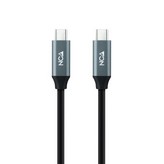 Cable USB 3.2 Nanocable 10.01.4302/ USB Tipo-C Macho - USB Tipo-C Macho/ 2m/ Gris y Negro