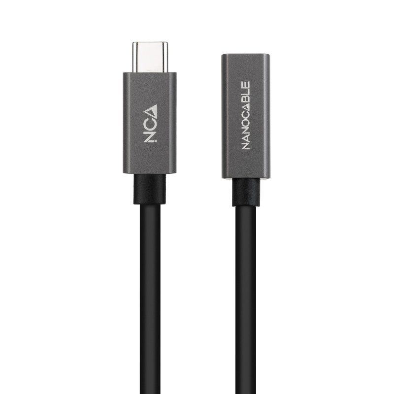 Cable Alargador USB 3.2 Nanocable 10.01.4400/ USB Tipo-C Macho - USB Tipo-C Hembra/ 50cm/ Negro - Ítem