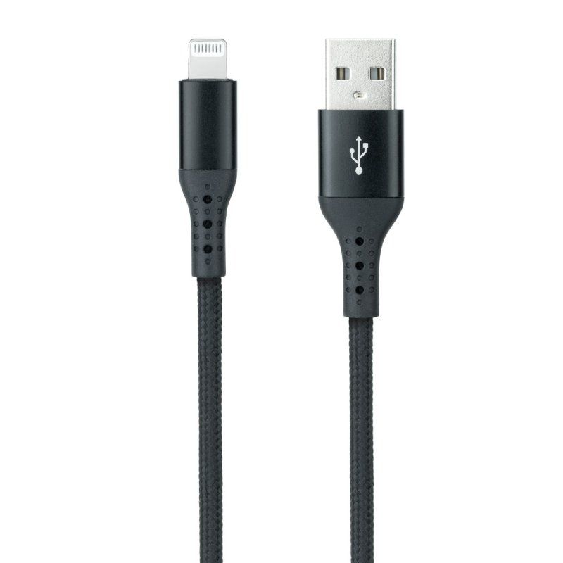 Cable USB 2.0 Lightning Nanocable 10.10.0401-COBK/ USB Macho - Lightning Macho/ 1m/ Negro - Ítem