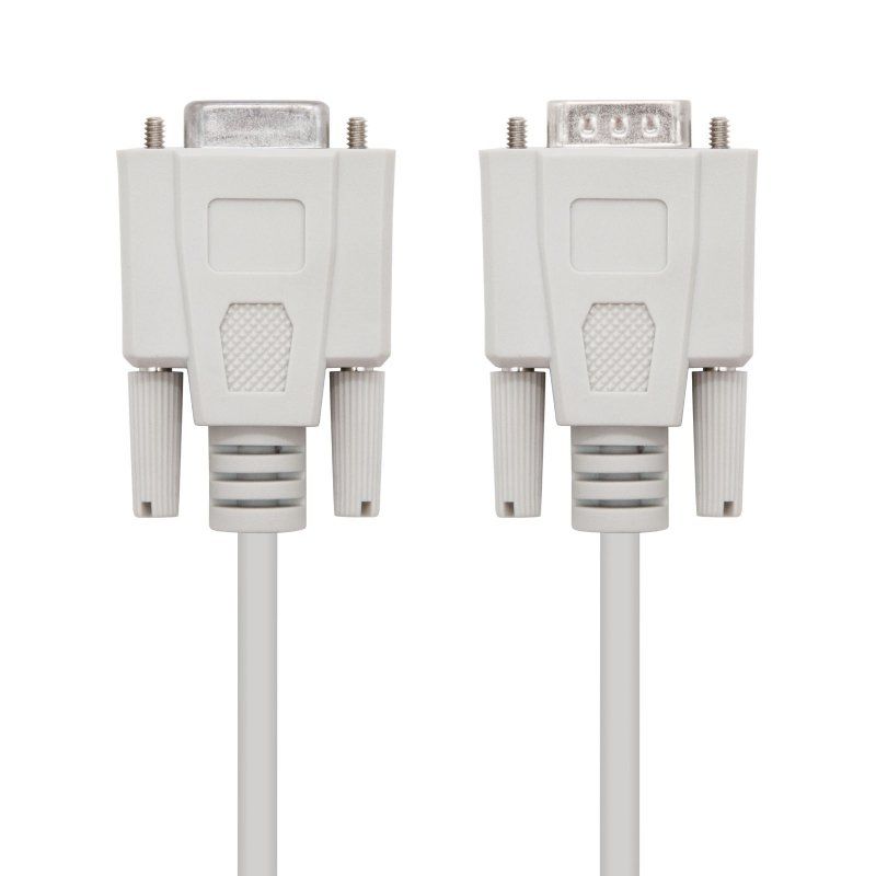 Cable Serie NULL Modem Nanocable 10.14.0502/ DB9 Macho - DB9 Hembra/ 1.8m/ Beige - Ítem
