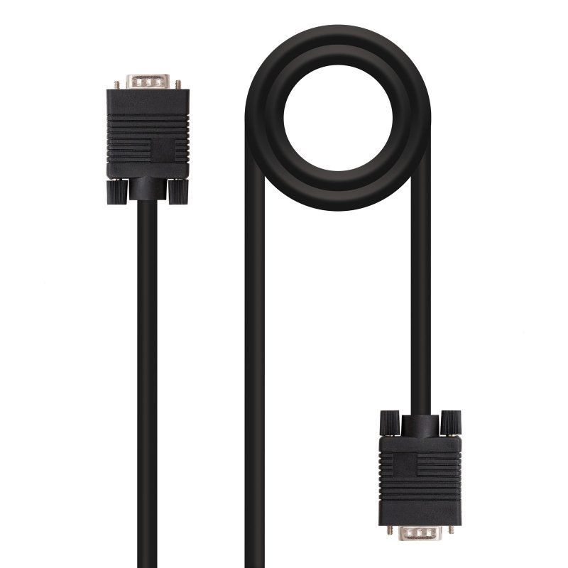 Cable SVGA Nanocable 10.15.1305/ VGA Macho - VGA Macho/ 5m/ Negro