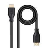 Cable HDMI 2.0 4K CCS Nanocable 10.15.3900/ HDMI Macho - HDMI Macho/ 50cm/ Negro