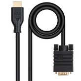 Cable Conversor Nanocable 10.15.4602/ VGA Macho - HDMI 8K Macho/ 1.8m/ Negro