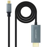 Cable Conversor Nanocable 10.15.5162/ USB Tipo-C Macho - HDMI Macho/ 1.8m/ Negro