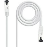 Cable de Red RJ45 SSTP Nanocable 10.20.2000-L25-W Cat.8.1/ 25cm/ Blanco