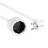 Cable Alargador de Corriente Nanocable 10.22.0610-W/ Schuko Hembra - Schuko Macho/ 10m/ Blanco