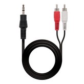 Cable Estéreo Nanocable 10.24.0303/ Jack 3.5 Macho - 2x RCA Macho/ 3m/ Negro