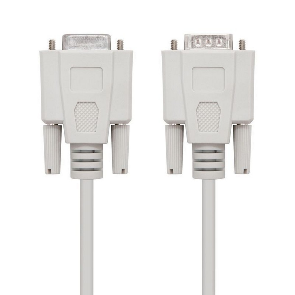 Cable Serie NULL Modem Nanocable 10.14.0503/ DB9 Macho - DB9 Hembra/ 3m/ Beige - Ítem