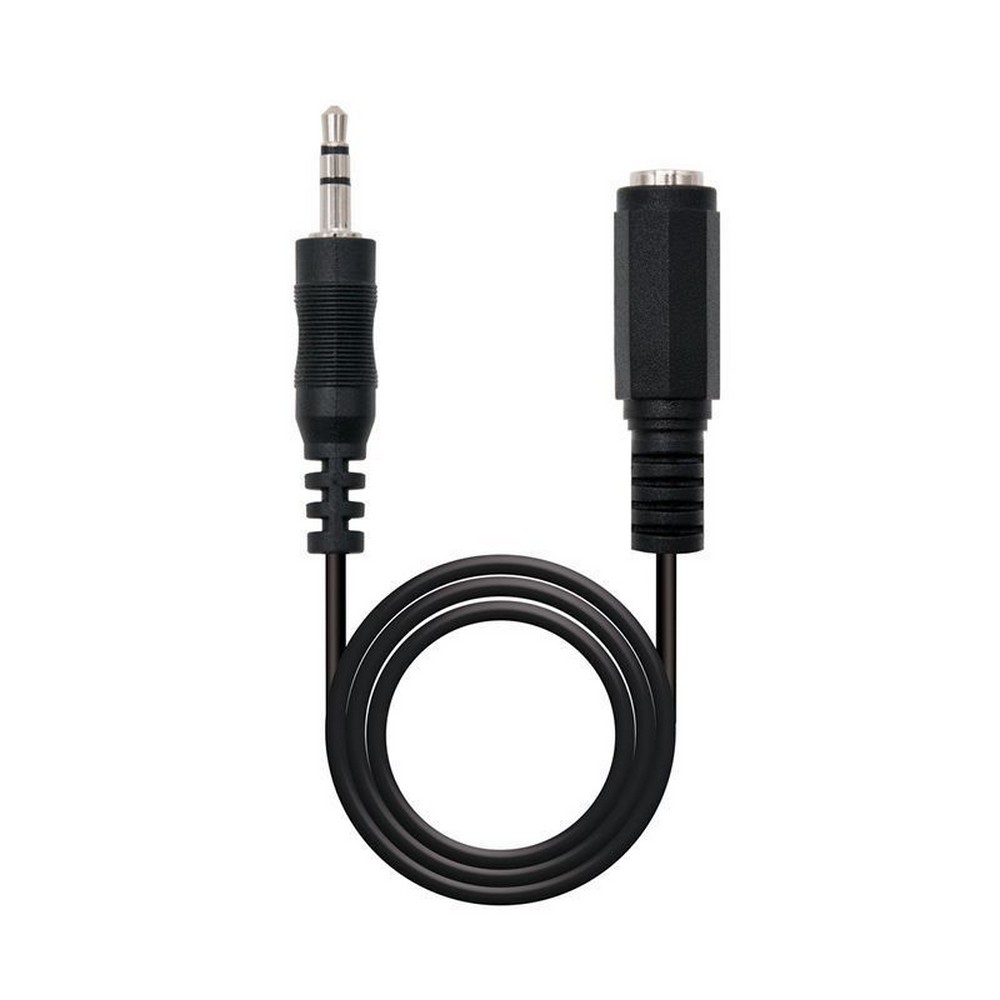 Cable Estéreo Nanocable 10.24.0201/ Jack 3.5 Macho - Jack 3.5 Hembra/ 1.5m - Ítem