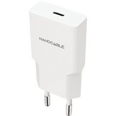 Cargador de Pared Nanocable 10.10.2021/ 1xUSB Tipo-C/ 20W/ Blanco
