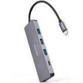 Hub USB Tipo-C Nanocable 10.16.4409/ 3xUSB/ 1xUSB Tipo-C/ Gris