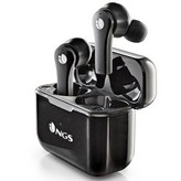 Auriculares Bluetooth NGS Ártica Bloom con estuche de carga/ Autonomía 6h/ Negros