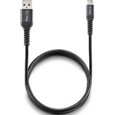 Cable USB 2.0 NGS KNOT-AC/ USB Macho - USB Tipo-C Macho/ Hasta 12W/ 480Mbps/ 1m/ Negro