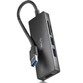 Hub USB NGS IHUB READER/ 3xUSB 3.0/ 1xLector de Tarjetas