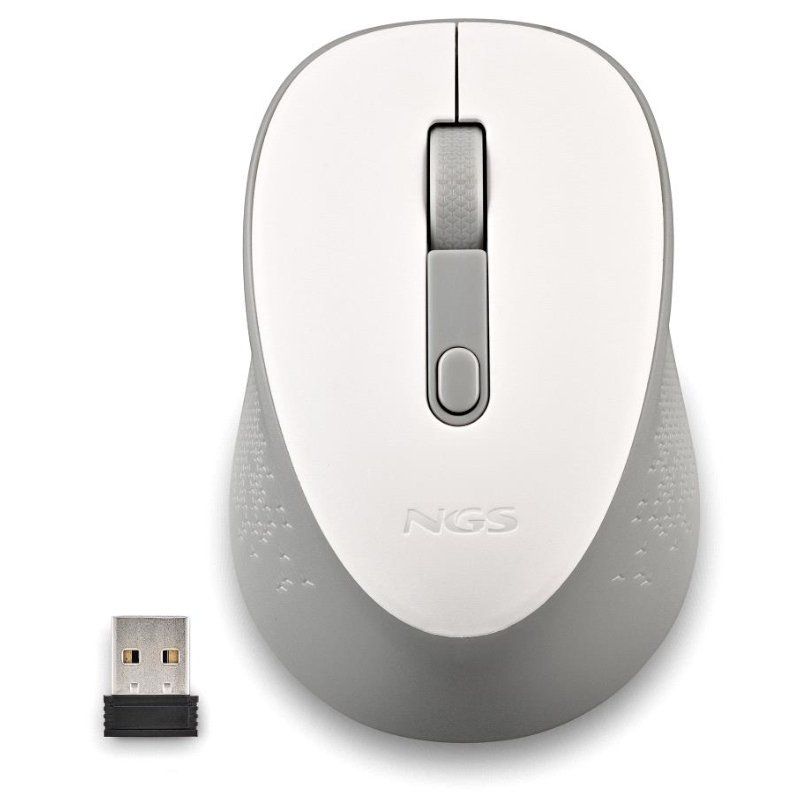 Ratón Inalámbrico NGS Dew White/ Hasta 1600 DPI/ Blanco - Ítem