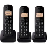 Teléfono Inalámbrico Panasonic KX-TGB613SPB/ Pack TRIO/ Negro