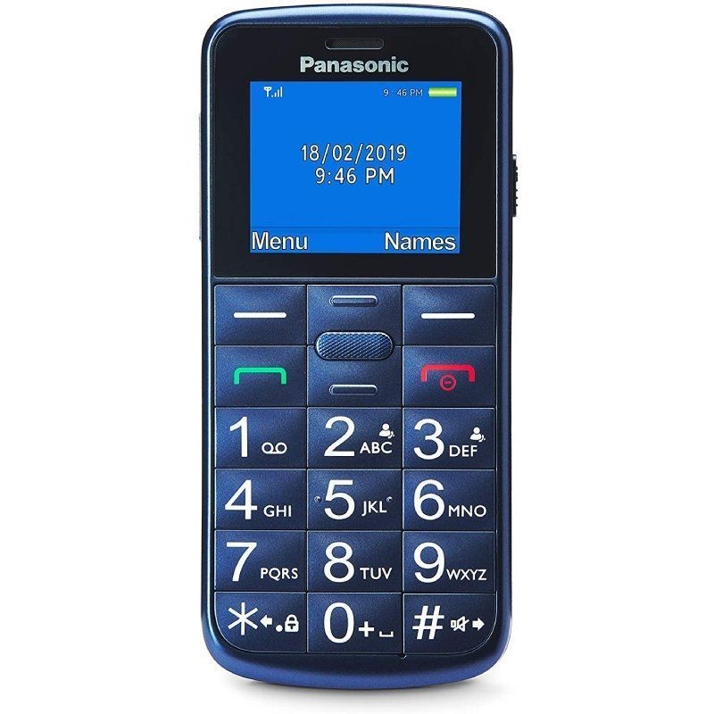 Teléfono Móvil Panasonic KX-TU110EXC para Personas Mayores/ Azul