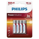 Pack de 4 Pilas AAA Philips LR03P4B/05/ 1.5V/ Alcalinas