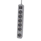 Regleta con Interruptor Philips CHP2164G/10/ 6 Tomas de corriente/ Cable 1.5m/ Gris