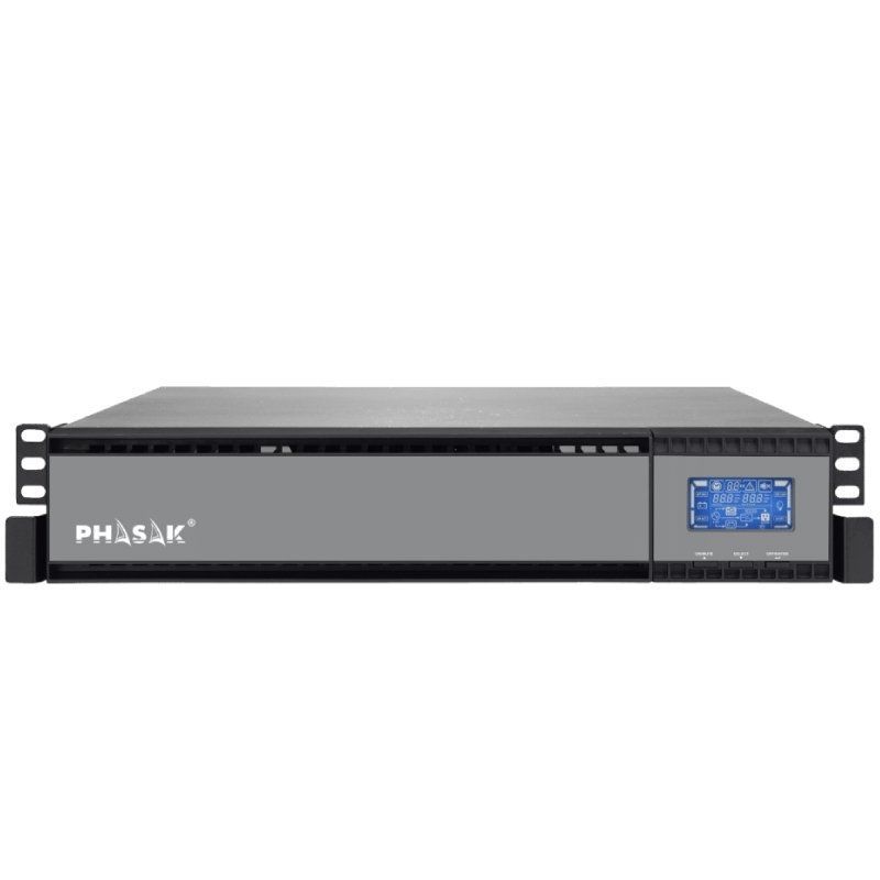 SAI Online Phasak Rack 19' 2000 VA Online LCD/ 2000VA-1800W/ 4 Salidas/ Formato Rack