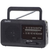 Radio Portátil Qubo R-222/ con Cable/ a Pilas/ Negra