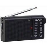 Radio Portátil Qubo RS-2/ con Cable/ a Pilas/ Negra