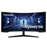 Monitor Gaming Ultrapanorámico Curvo Samsung Odyssey G5 LC34G55TWWP 34'/ UWQHD/ 1ms/ 165Hz/ VA/ Negro