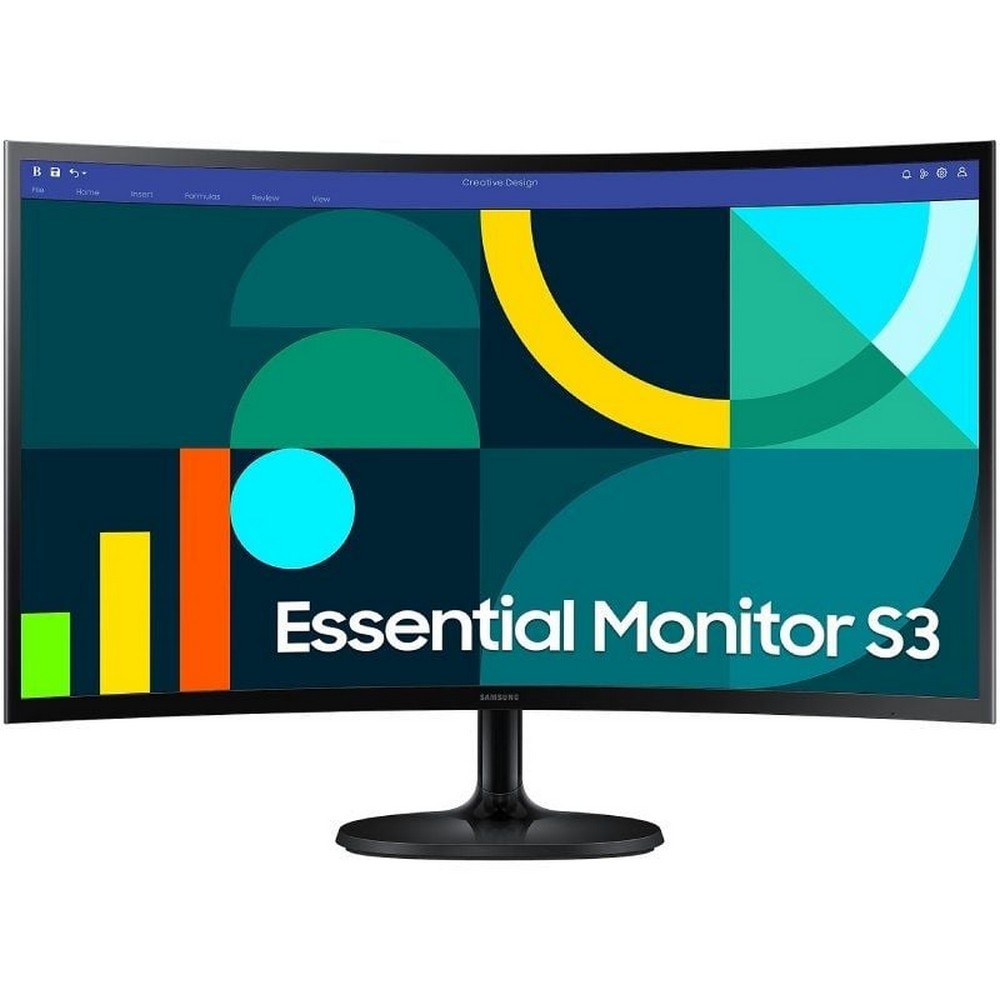 Monitor Curvo Samsung Essential Monitor S3 S36GD S27D364GAU/ 27'/ Full HD/ Negro
