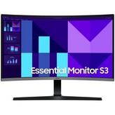 Monitor Profesional Curvo Samsung Essential Monitor S3 S39GD S27D396GAU 27'/ Full HD/ Multimedia/ Negro y Plata
