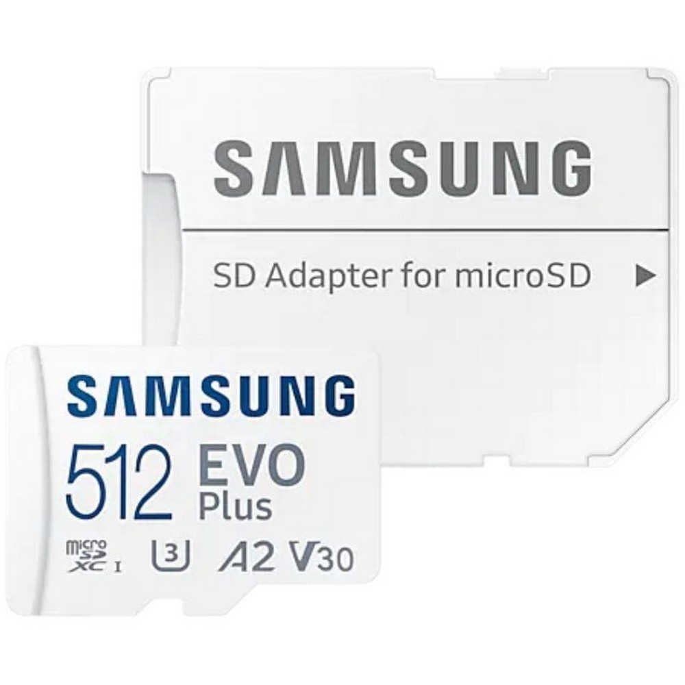 Tarjeta de Memoria Samsung EVO Plus 2023 512GB microSD XC con Adaptador/ Clase 10/ 160MBs