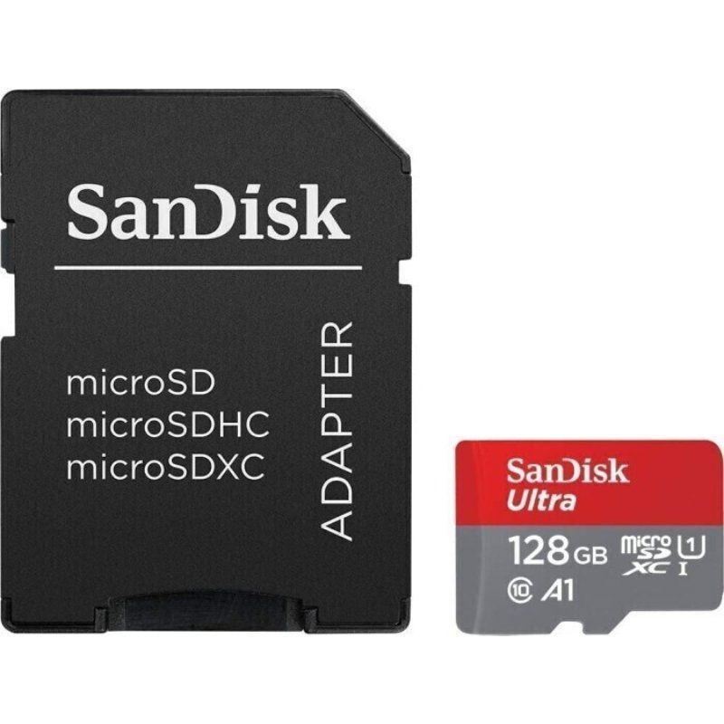 Tarjeta de Memoria SanDisk Ultra 128GB microSD XC con Adaptador/ Clase 10/ 140MBs - Ítem