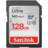 Tarjeta de Memoria SanDisk Ultra 128GB SD HC UHS-I - SDXC/ Clase 10/ 140MBs