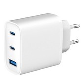 Cargador de Pared SPC Ultra Fast Charger 4342B/ 2xUSB Tipo-C/ 1xUSB/ 65W/ Blanco