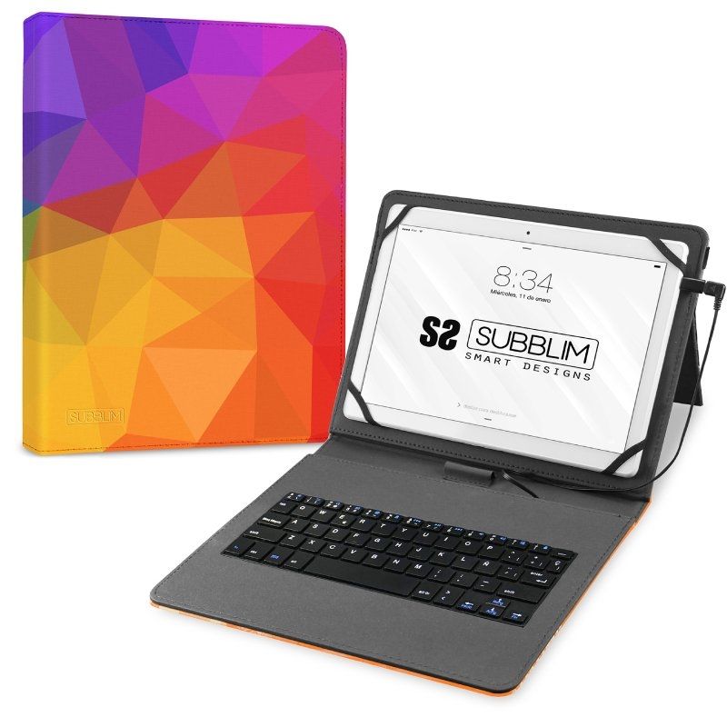 Funda con Teclado Subblim Keytab USB 11' Triángulos USB para Tablets de 11' - Ítem