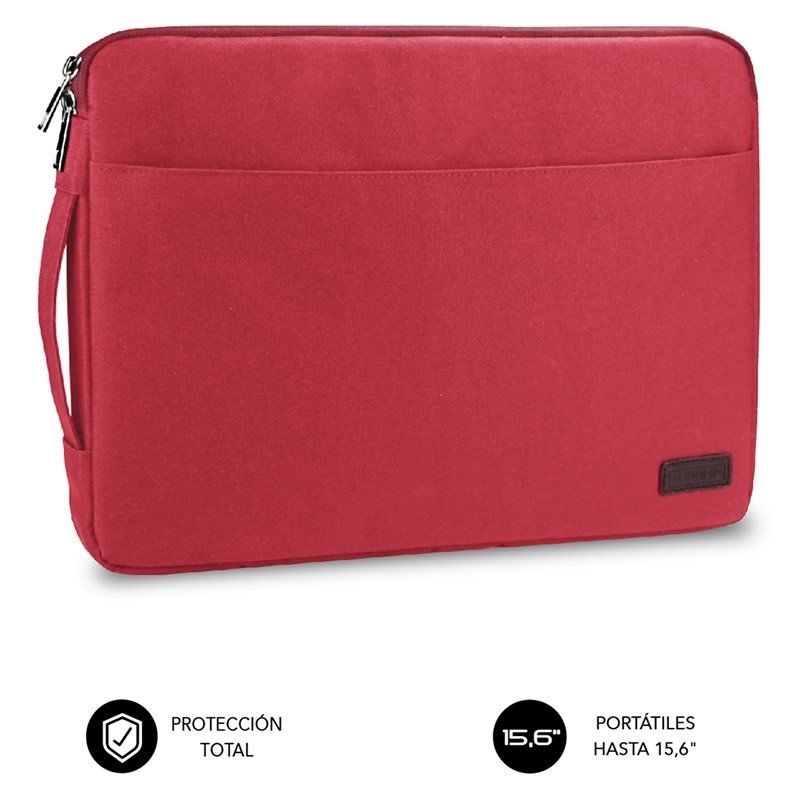 Funda Subblim Urban Laptop Sleeve para Portátiles hasta 15.6'/ Roja