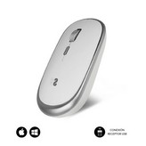 Ratón Mini Inalámbrico Subblim Wireless Mini/ Hasta 1600 DPI/ Plata