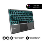 Teclado Compacto Inalámbrico por Bluetooth Subblim Touchpad Smart Blacklit/ Gris