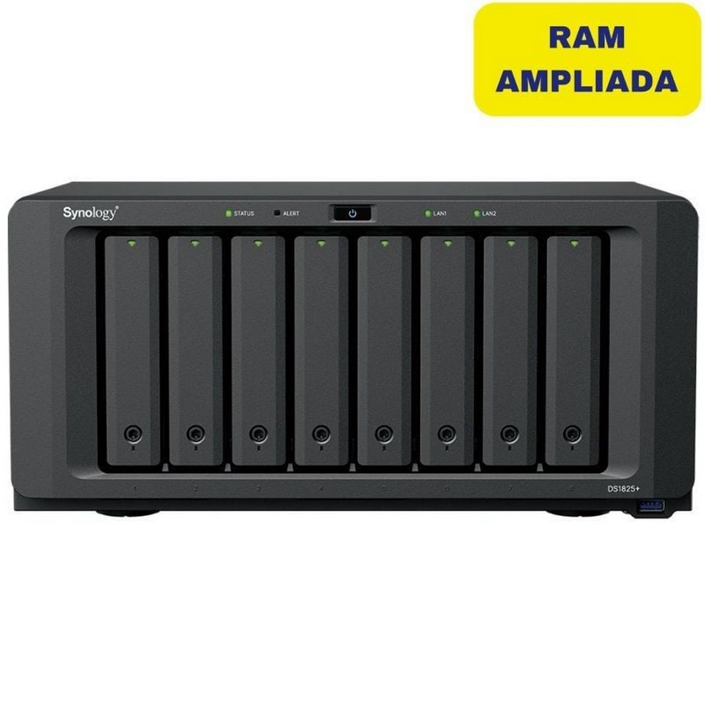 NAS Synology Diskstation DS1825+/ 8 Bahías 3.5'- 2.5'/ 16GB DDR4/ Formato Torre